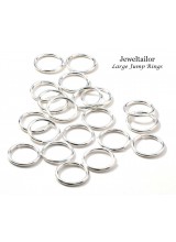 New! 20-60 Shiny Silver Plated 18mm Extra large Jump Rings ~ Ideal For Crafts, Sewing & Jewellery Making